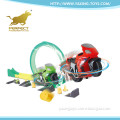 Grade quality high speed track motorcycle play set with mini rail car toy for kids